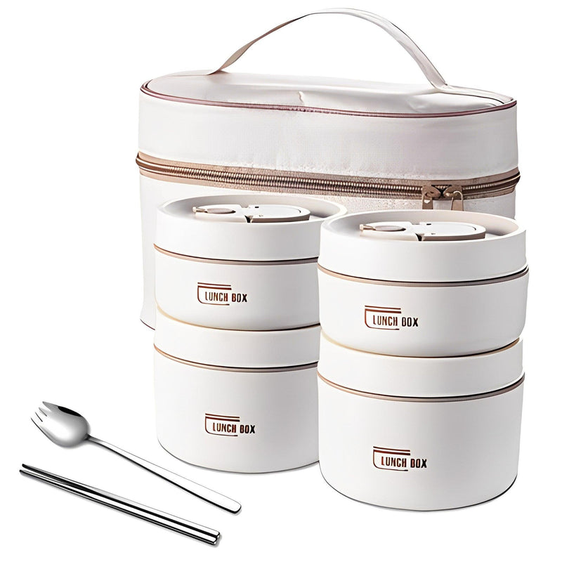 KIT POTES TÉRMICOS LUNCHBOX + LANCHEIRA E TALHERES BÔNUS