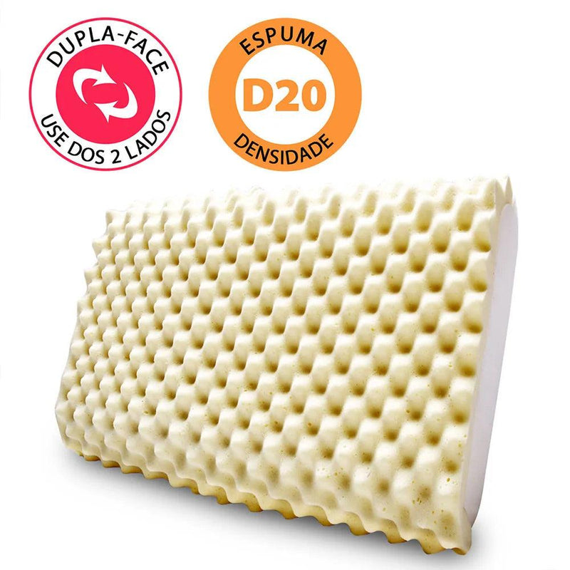 Kit 2 Travesseiros Espuma da Nasa Viscoelástico Massageador